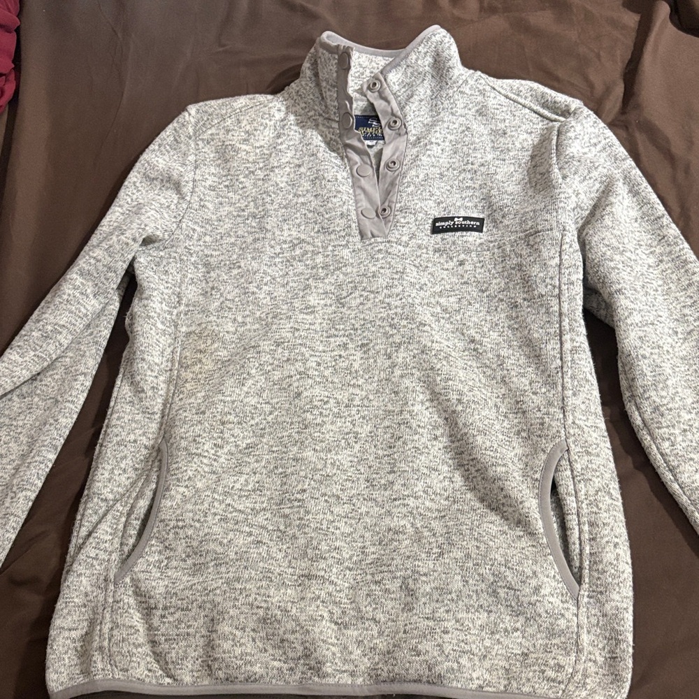 Simply Southern heathered gray pullover